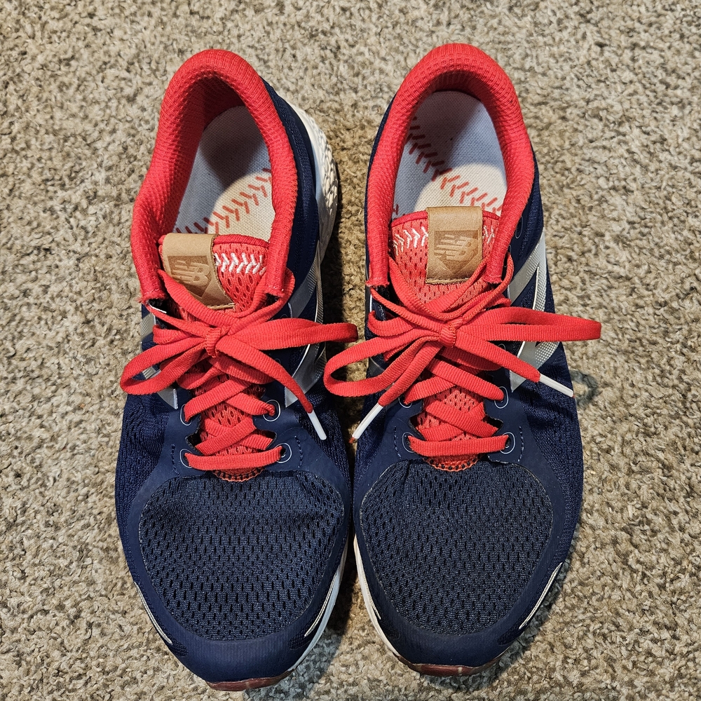 Red and Blue Athletic Sneakers